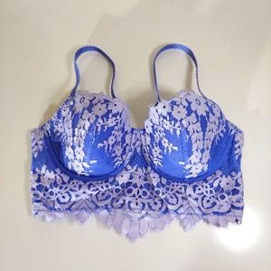 Victoria Secret Dream Angels Lavender & Floral Lace Bustier